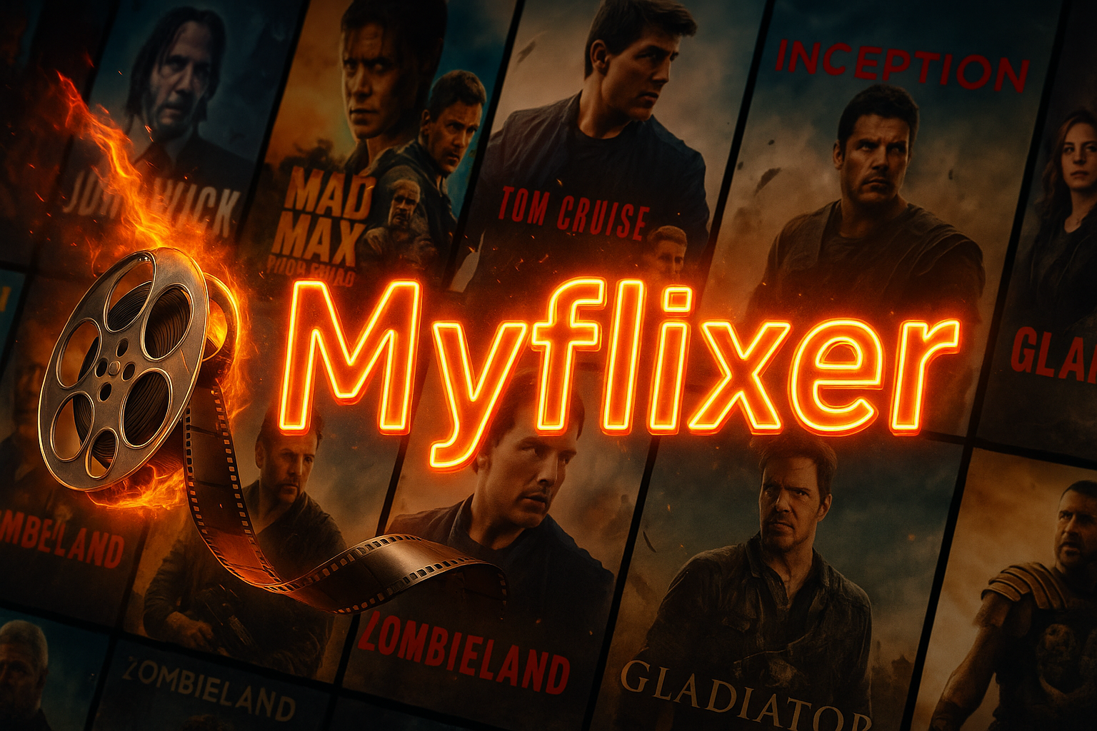 Myflixer official site interface for streaming movies and TV shows online in HD and 4K